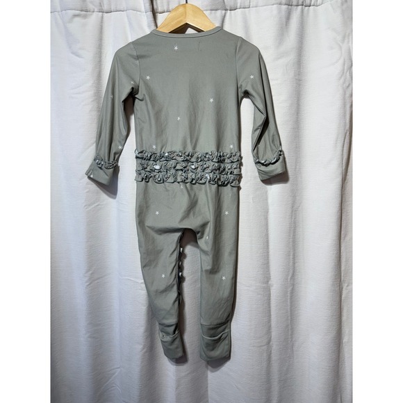 SweetHoney Stars Ruffle Footie Pajamas Sleepwear 2T - Picture 2 of 5